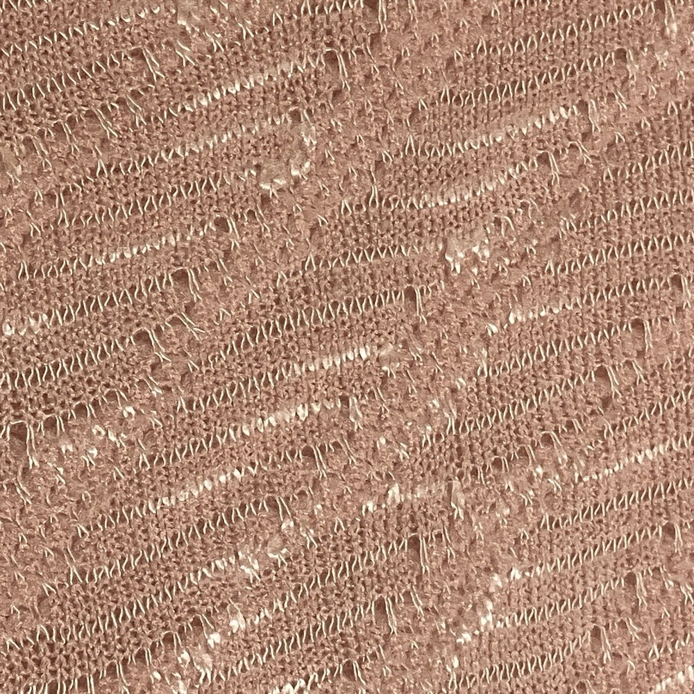 New Directions Sweater Womens Small Baby Pink Hi Low Boho Crochet V Neck Casual - Picture 6 of 15